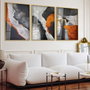 Wallity Cuadro Decorativo de Vidrio Templado Multicolor 30 x 40 cm (3 Piezas)